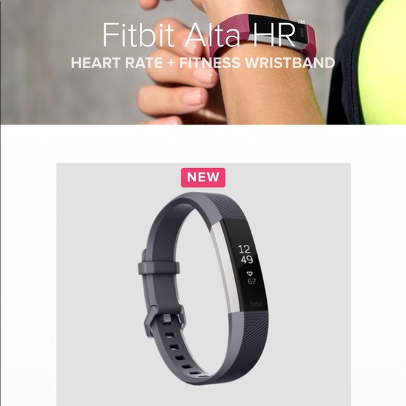 Small NIB Fitbit Alta HR Heart Rate Activity Tracker Gift Set Wristband /& Band
